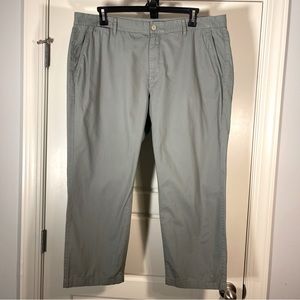 Bonobos green flat front khakis pants straight fit 40/32